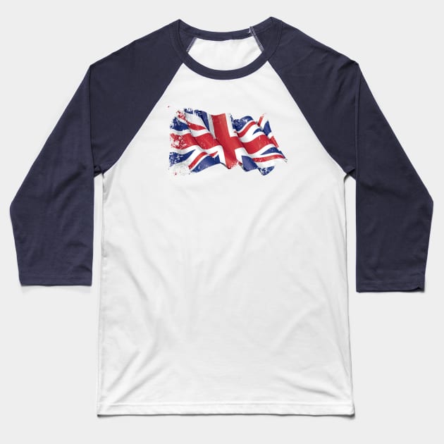 UK Flag Baseball T-Shirt by spicoli13